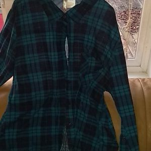 plaid long sleeve shirt